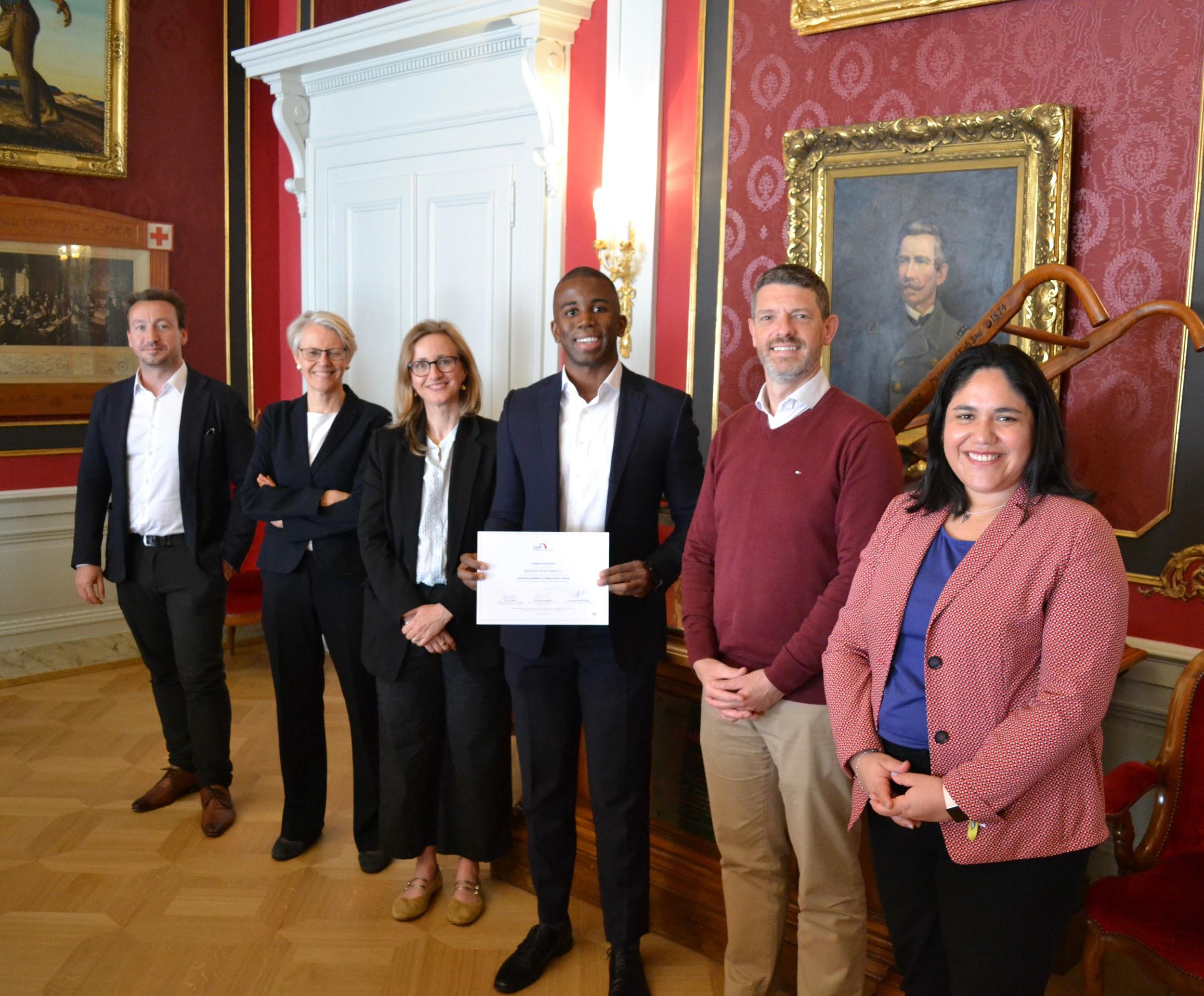 Kendrick Meek receiving recognition for his advocacy work