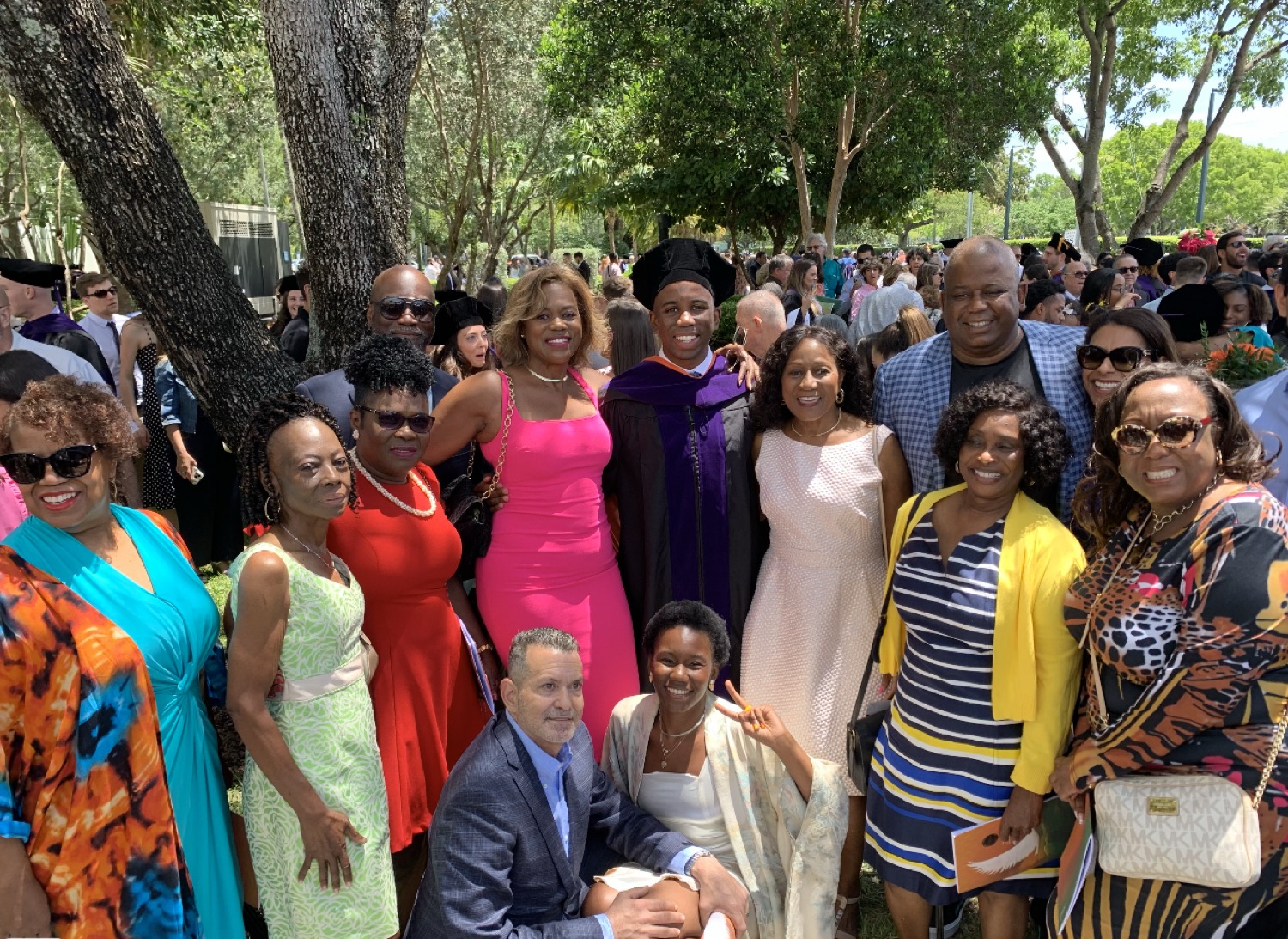 Kendrick Meek with family at his graduation